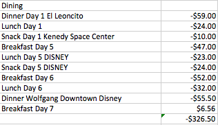 My Disney Cruise Vacation Budget and Expenses 